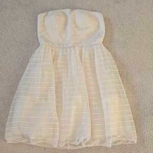 NWT Modcloth Minuet Ivory Tulle Sequin Dress, Size Large